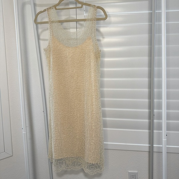 J. Crew Dresses & Skirts - J.Crew Collection Champagne Beaded Mini Dress
